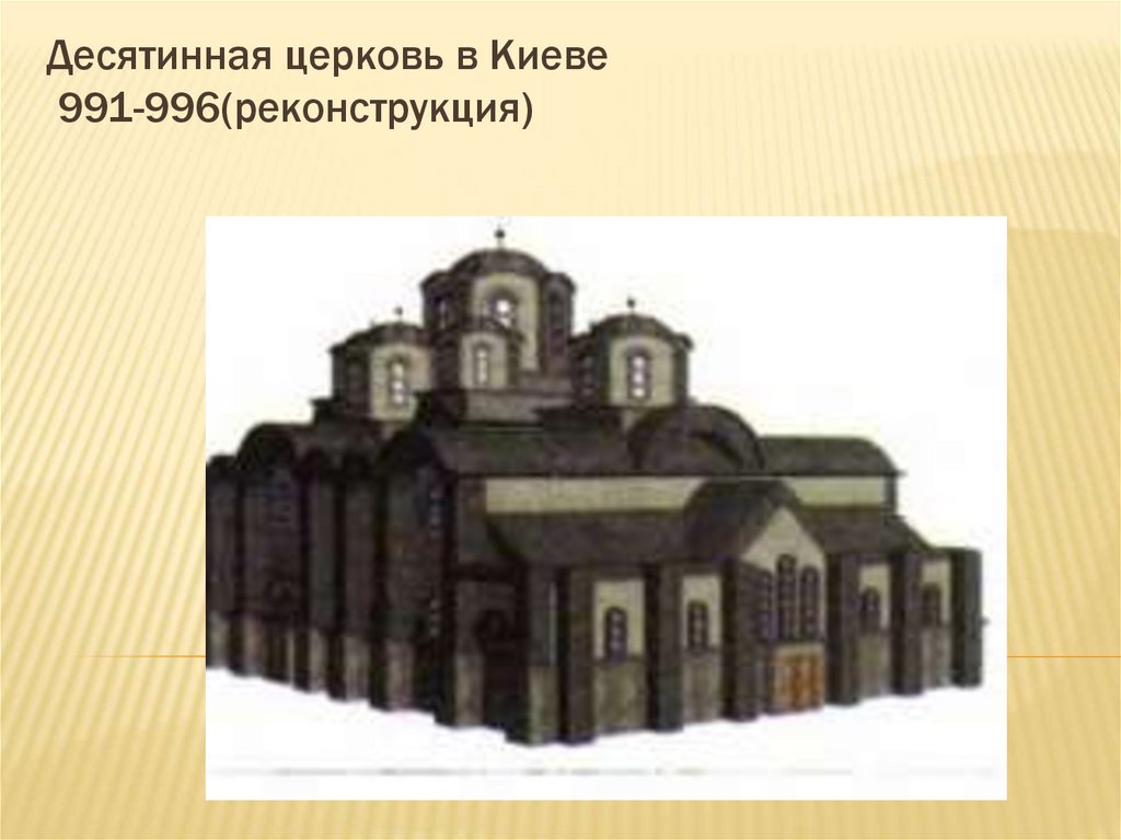 Десятинная церковь в Киеве 991-996(реконструкция)