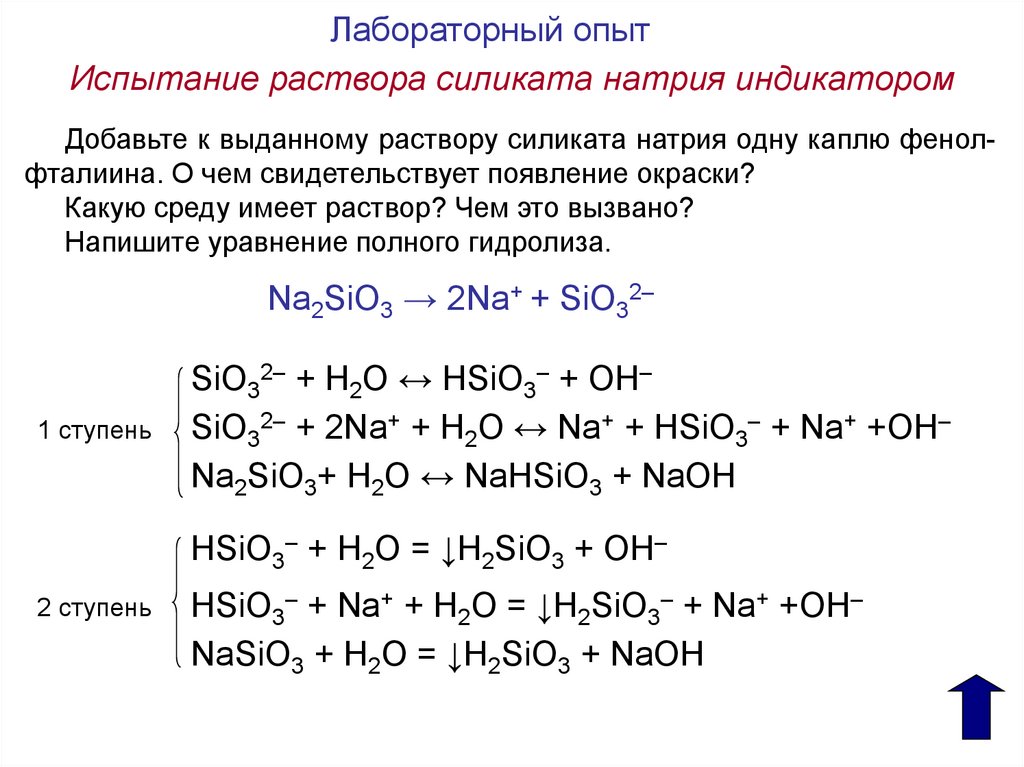 Сокращенное ионное уравнение гидролиза соли