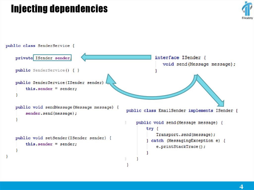 Injecting dependencies