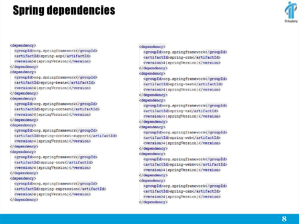 Spring dependencies