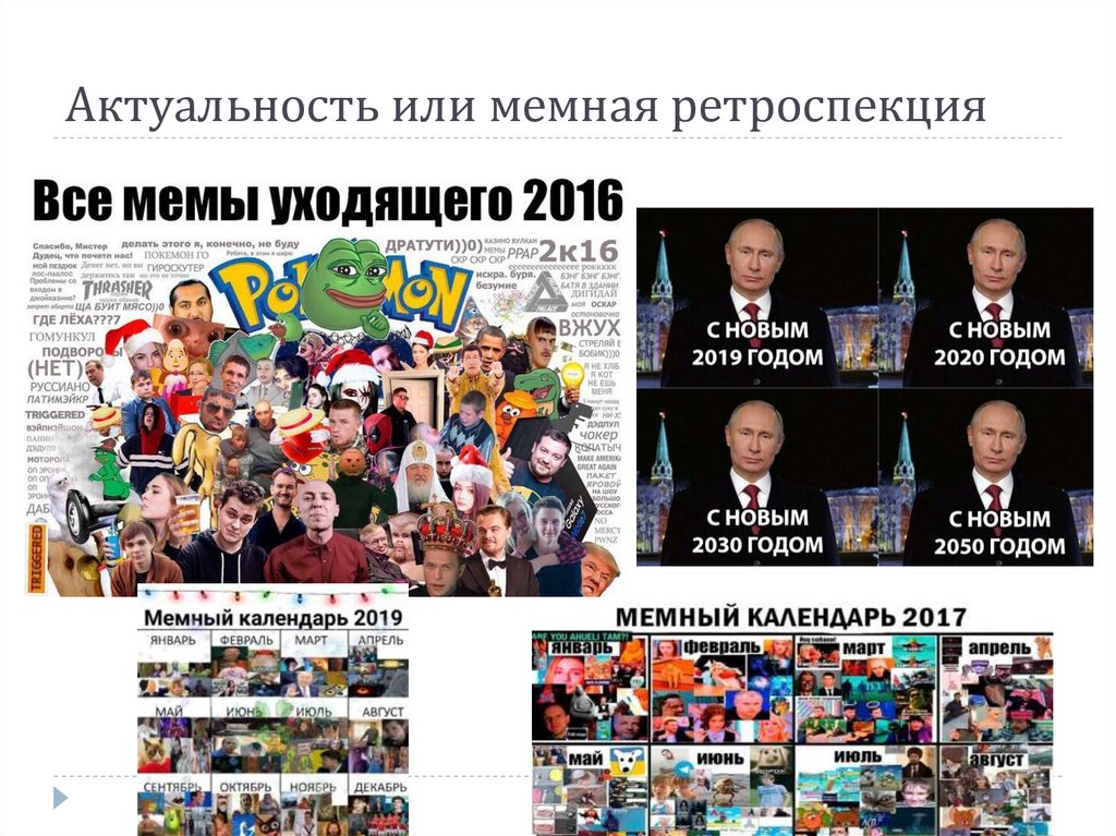 Актуальность или мемная ретроспекция