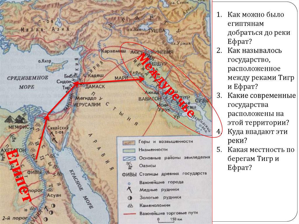 Тигр и Евфрат на карте Месопотамии. Тигр и Евфрат на карте древнего Египта. Река тигр где находится 5 класс