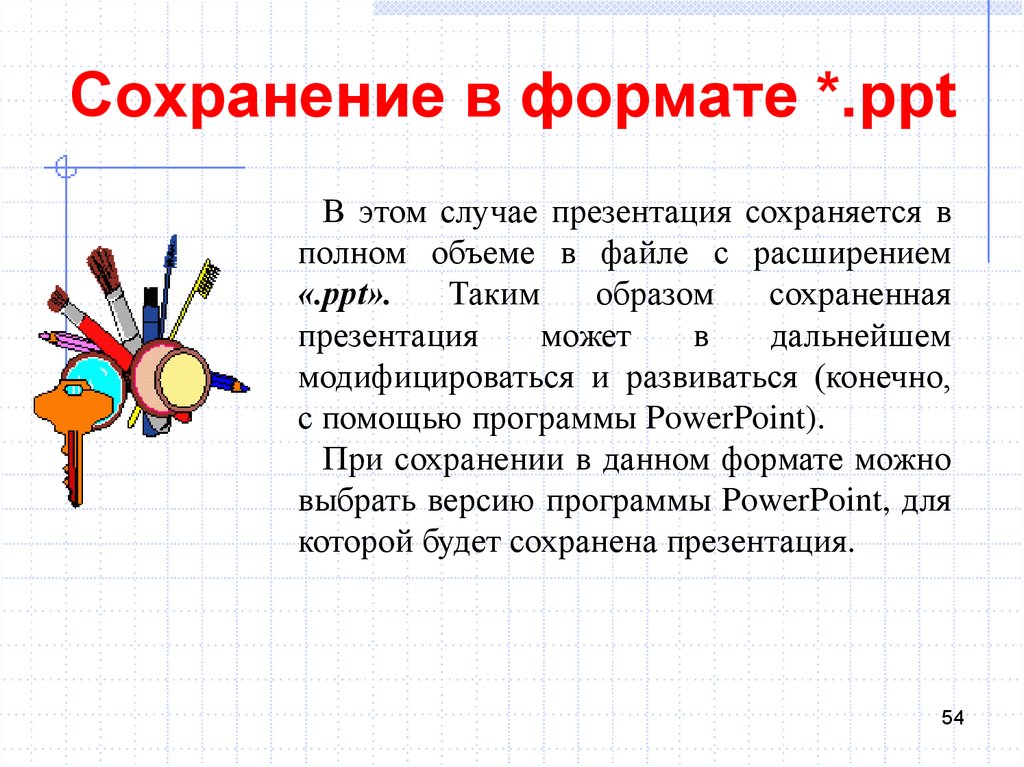 Формат у презентации