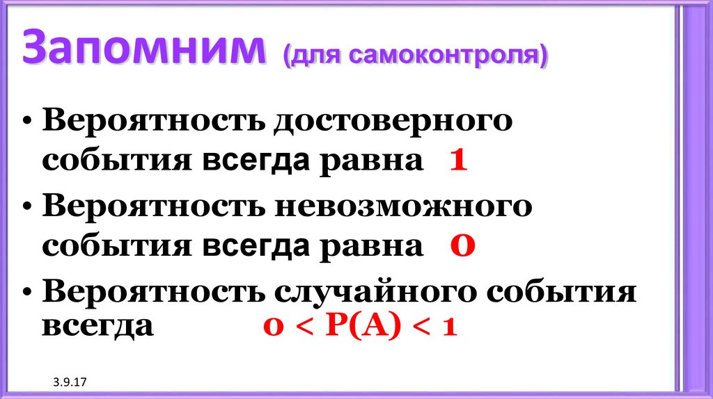 Запомним (для самоконтроля)