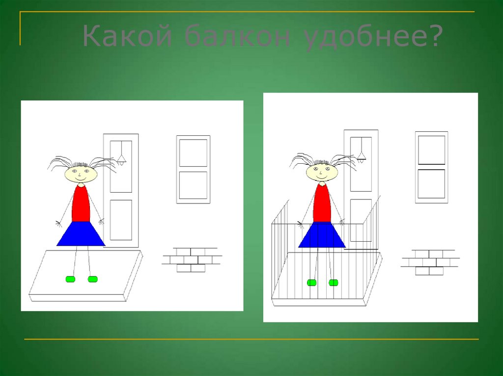 Какой балкон удобнее?