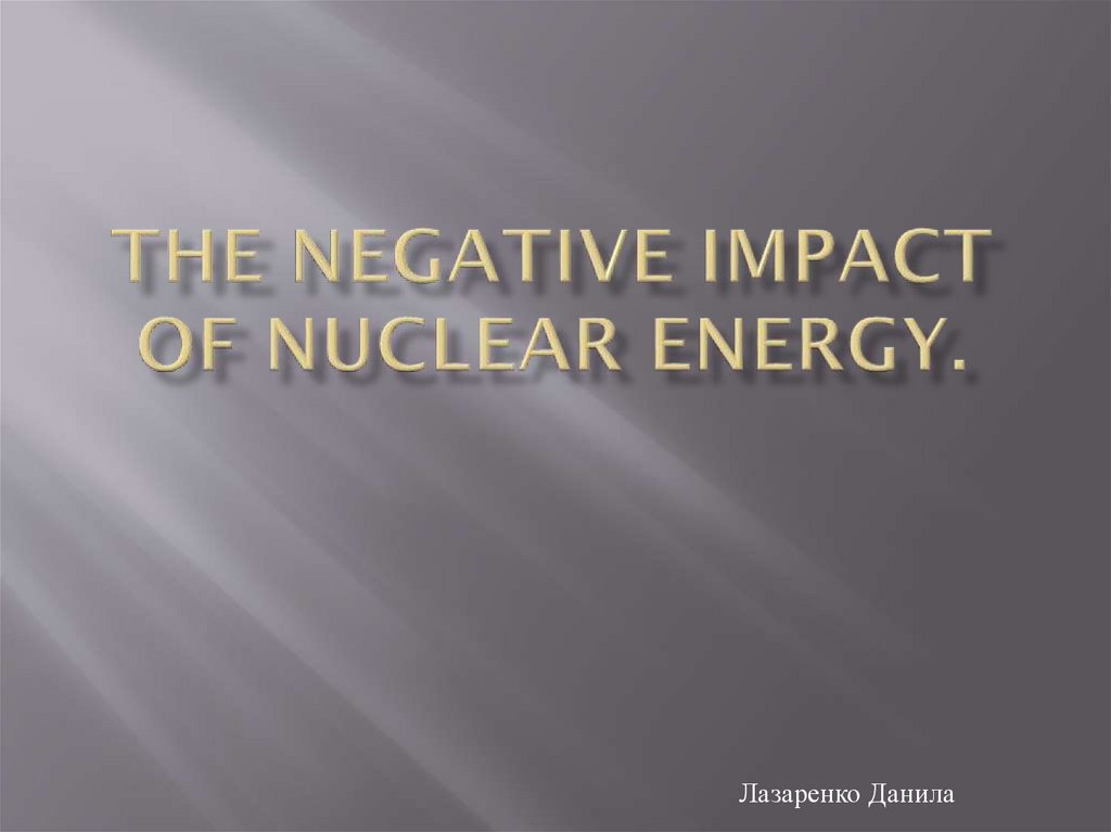 Negative impact