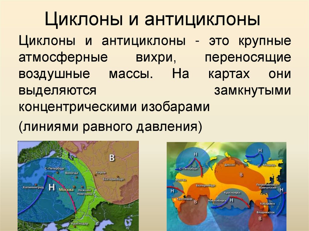 Что такое антициклон. Воздушные массы циклоны и антициклоны. Циклон и антициклон на карте.