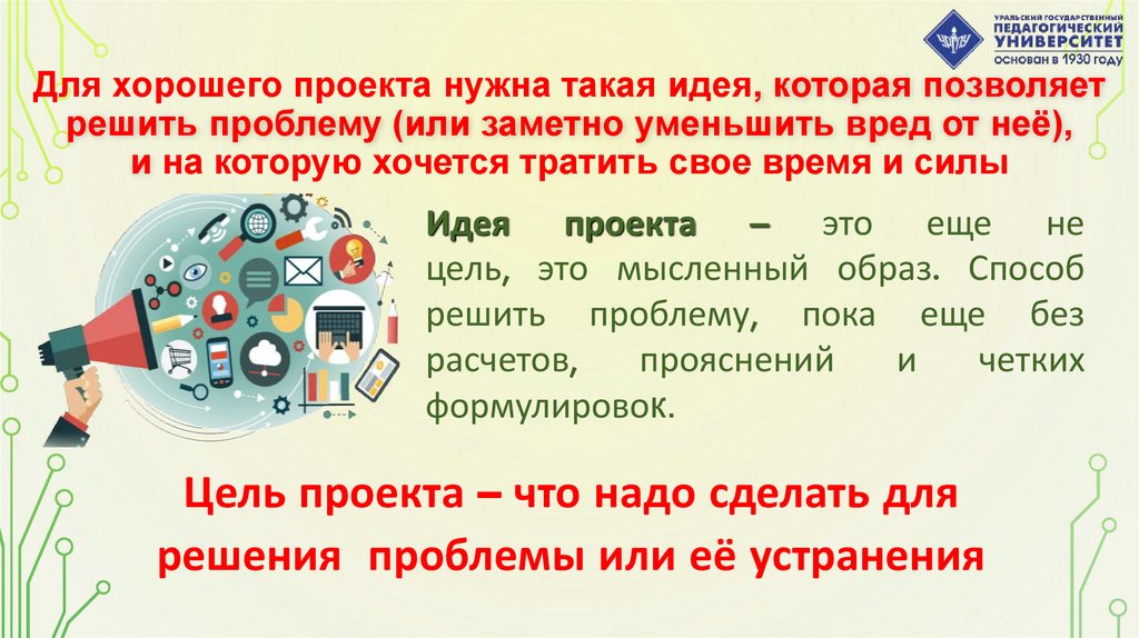 Сл слова какой части речи формулируется цель проекта