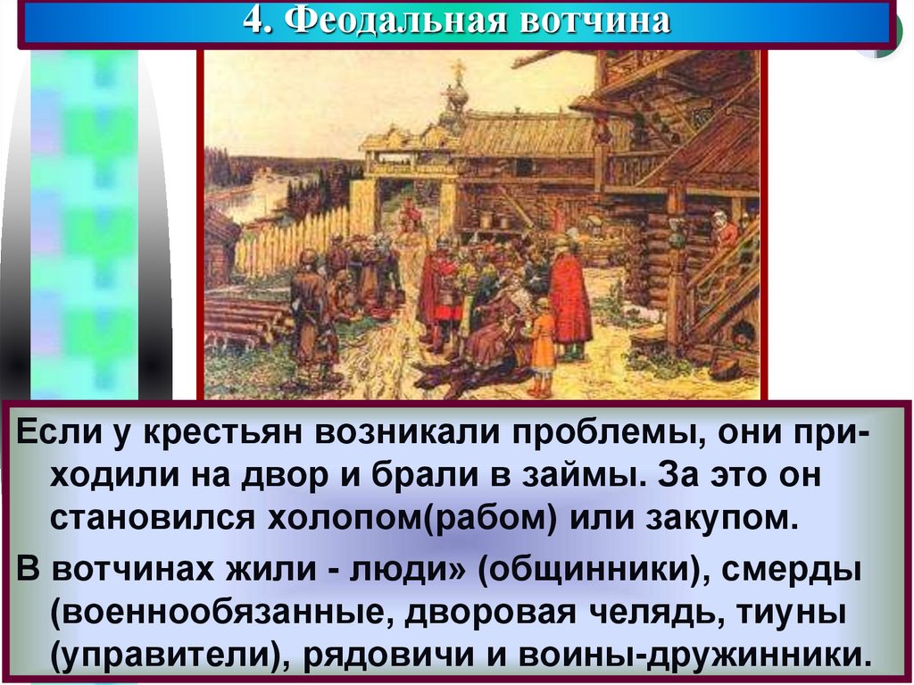 Опираясь на картину и текст учебника составьте краткий рассказ юрьев день в боярской вотчине кратко