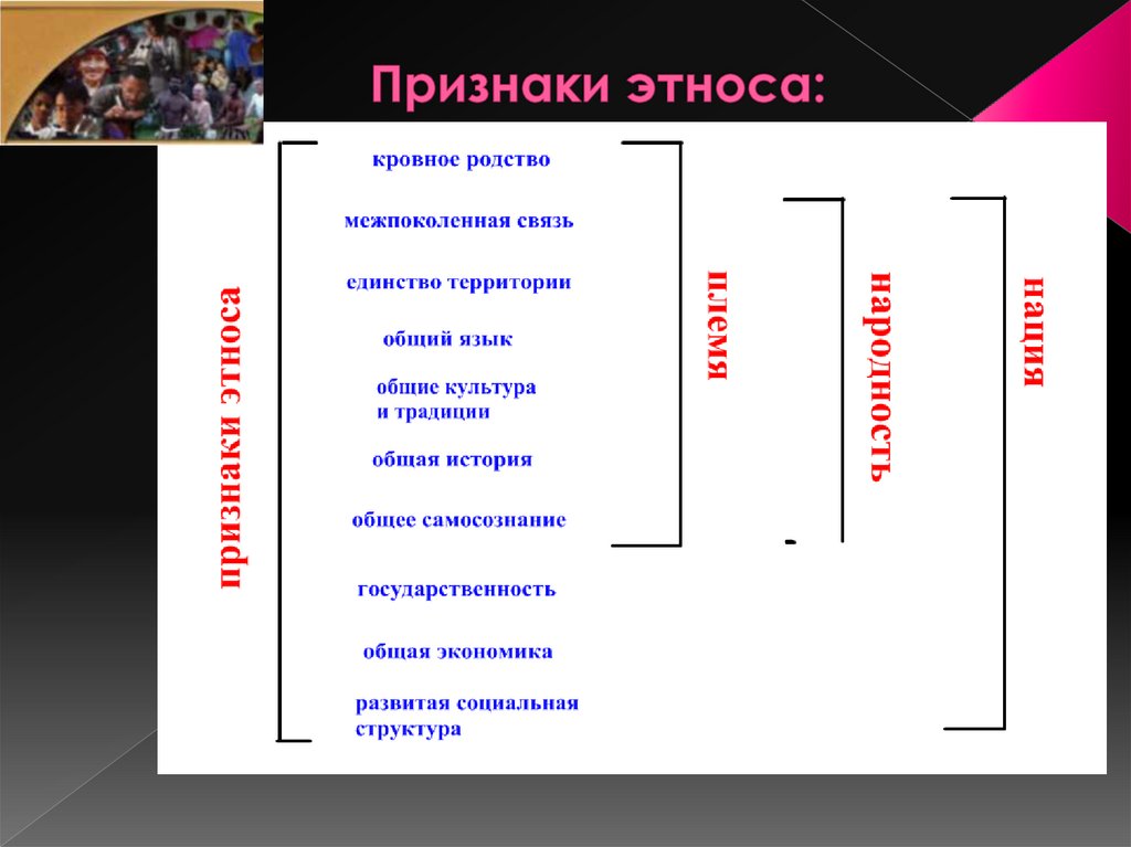 Основные признаки этноса. Признаки этноса. Признаки этноса Кровное родство. Схема признаки этноса.