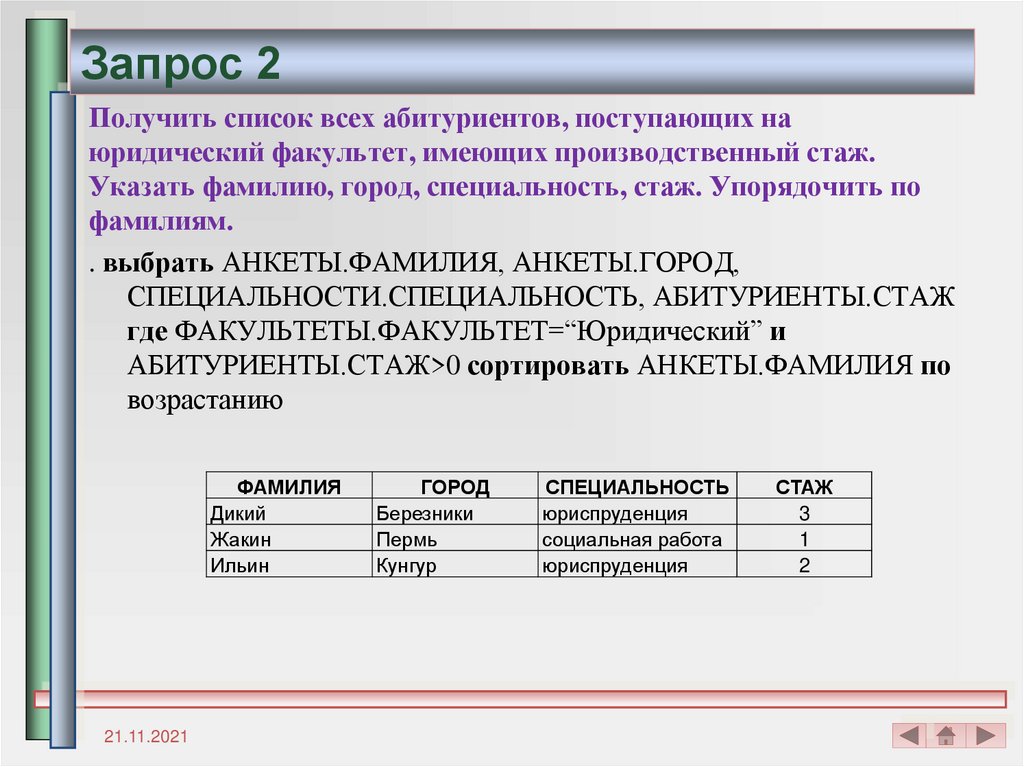 Информационные системы 11 класс семакин презентация