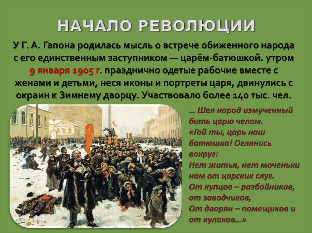 Причины революции 1905 1907 года в россии