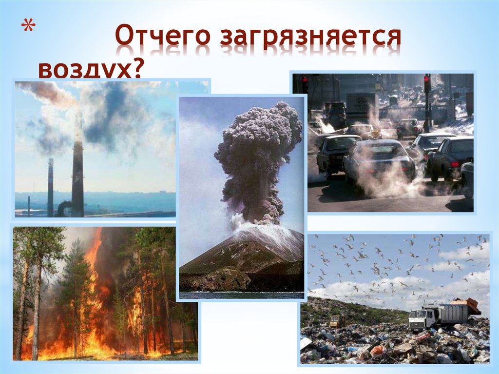 Отчего загрязняется воздух?