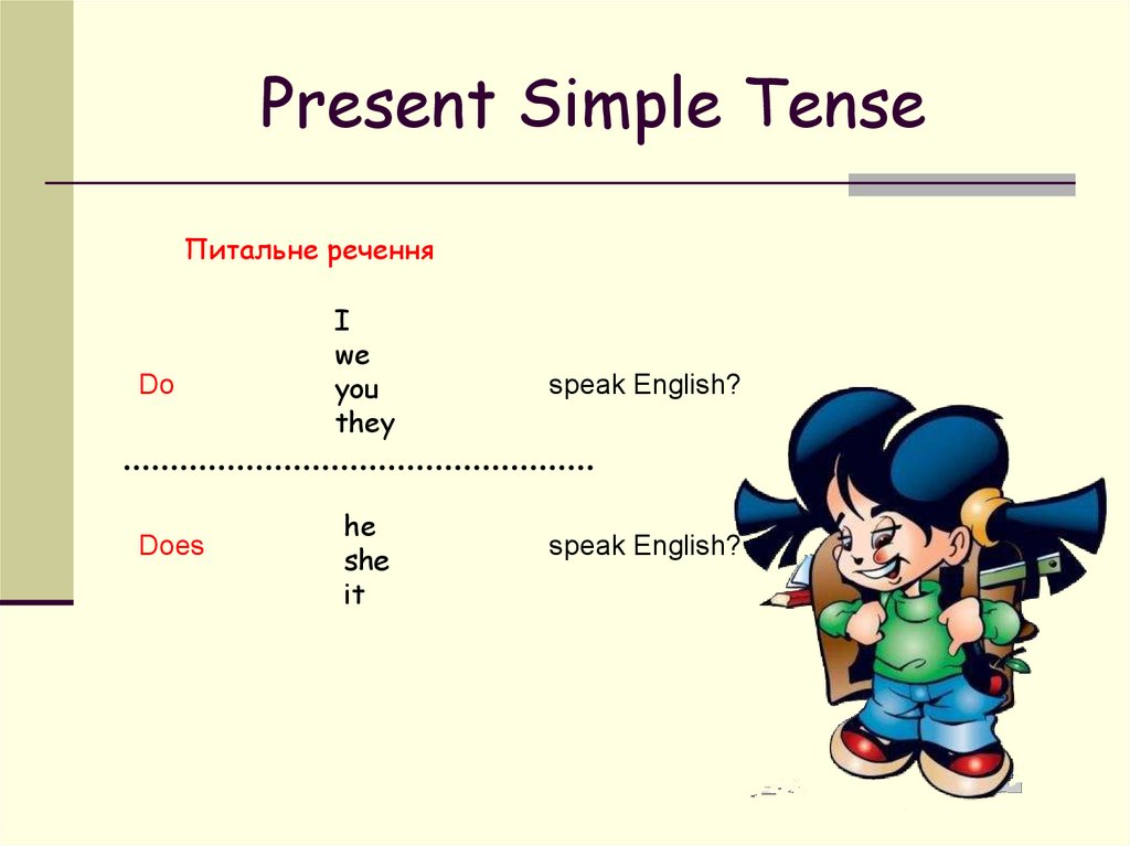 Present simple tense схема