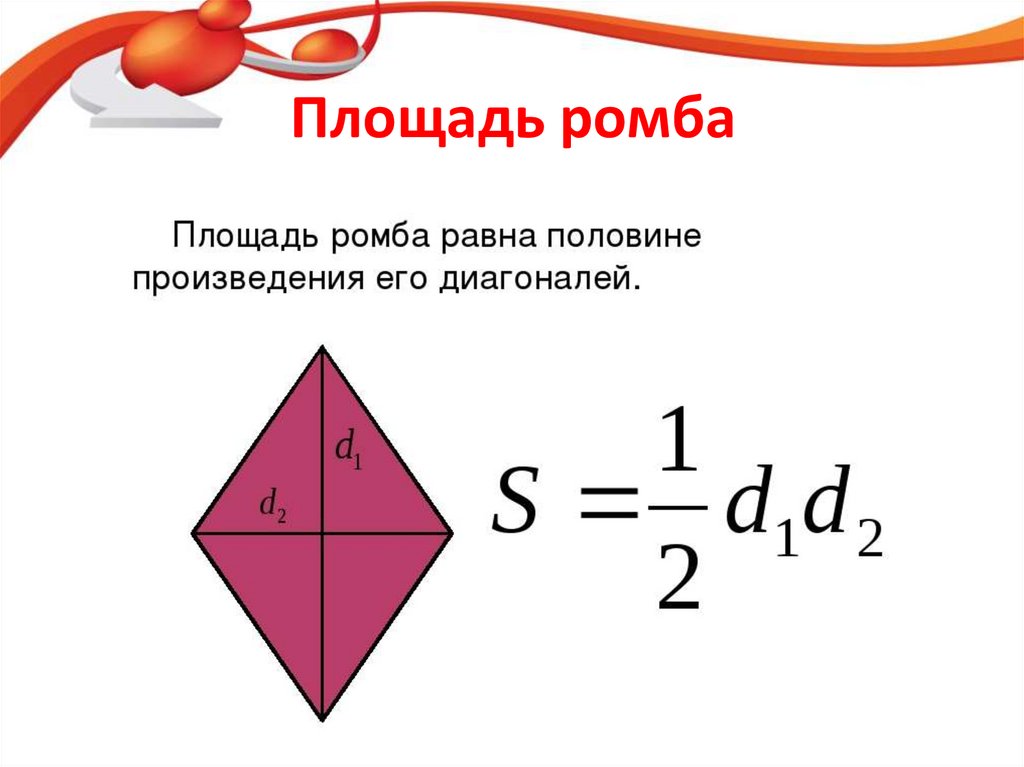 Как найти площадь ромба зная