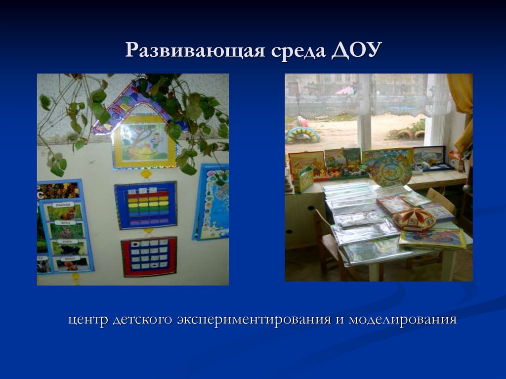 Развивающая среда ДОУ