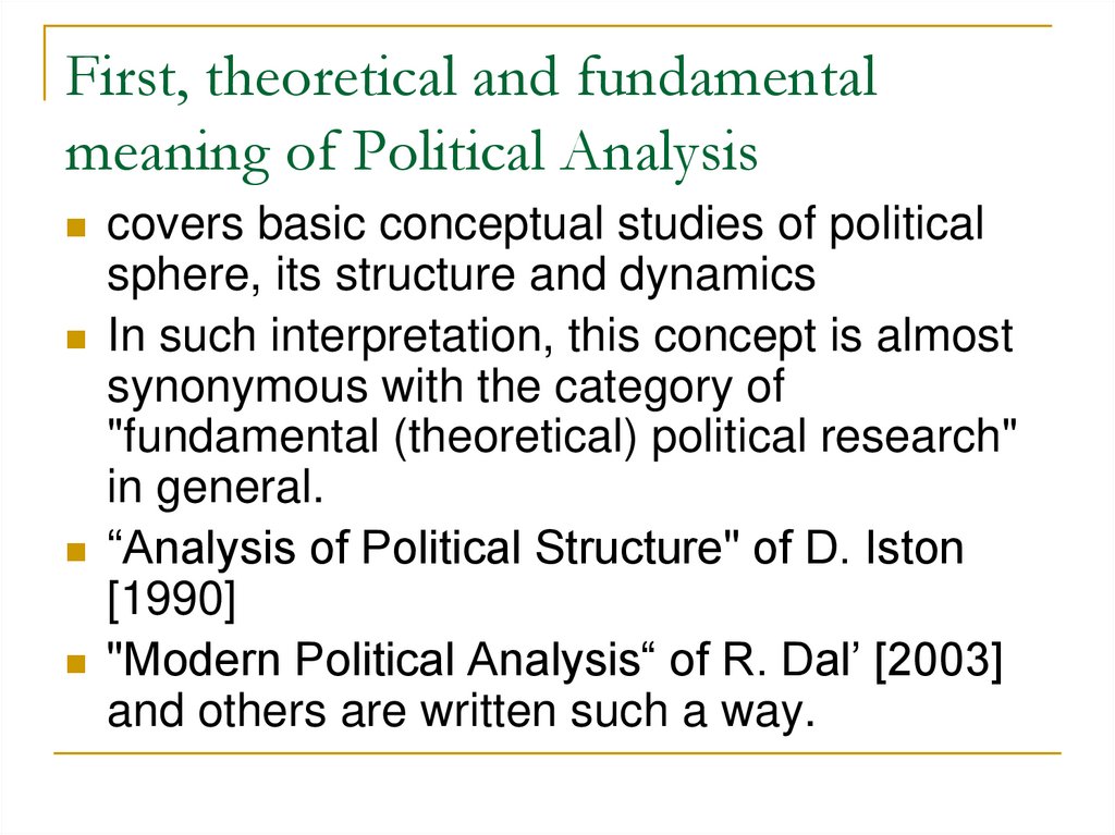 Political Analysis The Problem Of Relation Of Qualitative And 