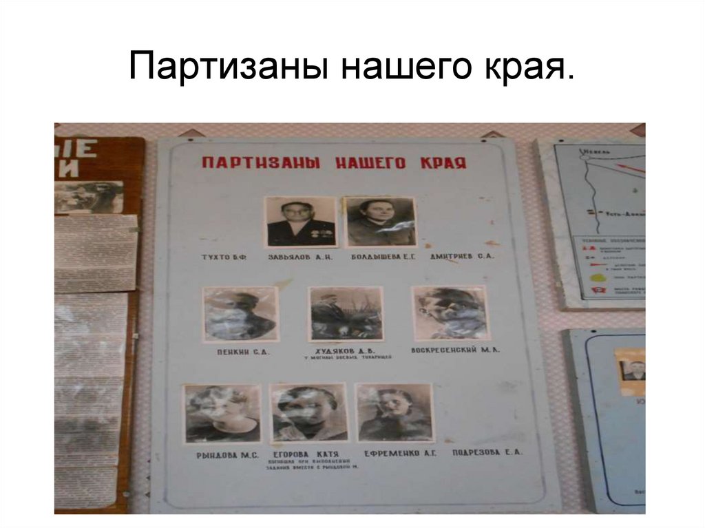 Партизаны нашего края.