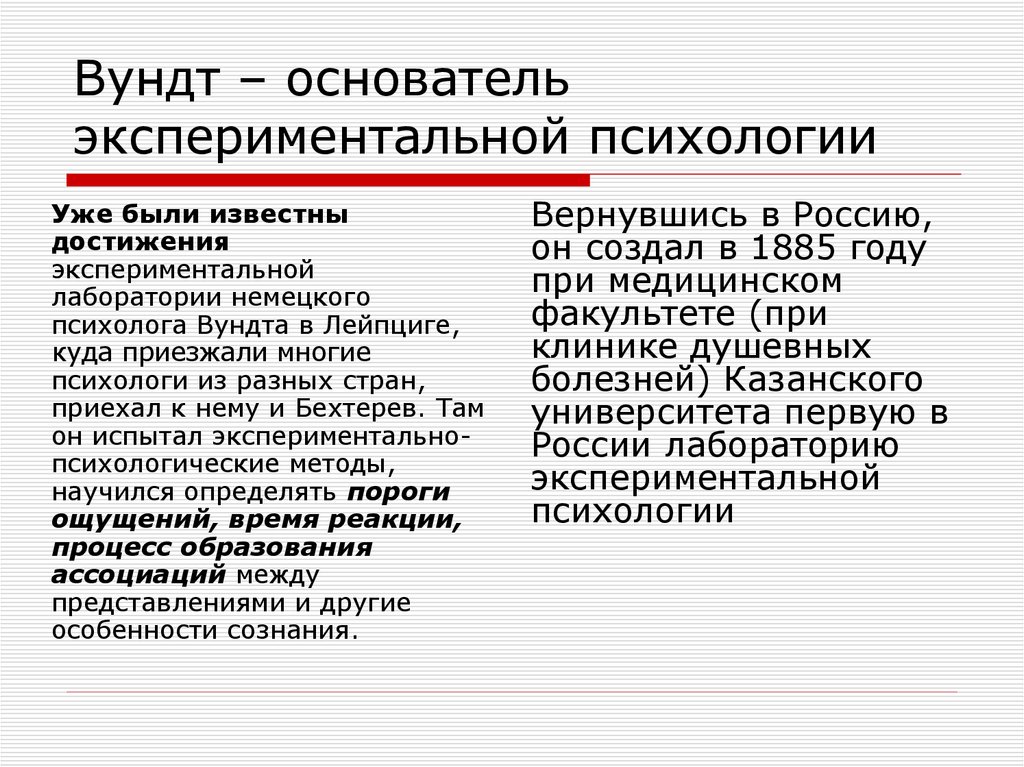 Вундт основатель психологии