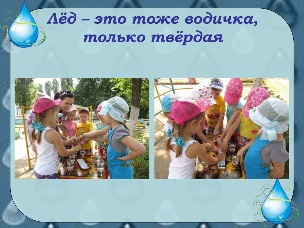 Лёд – это тоже водичка, только твёрдая