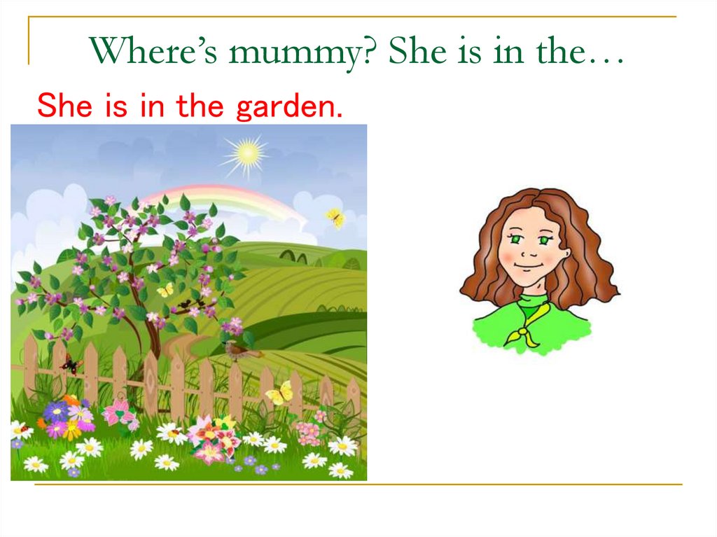 She s in the park. Спотлайт 2 класс Mummy. Garden спотлайт. Spotlight 2 класс Garden. Where is Mummy 2 класс.