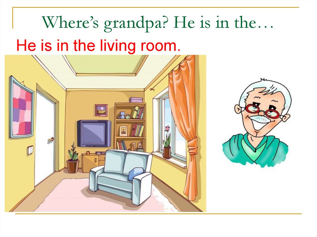 Is he in the living room. Grandpa Spotlight 2. Grandma in the Living Room. He is in the Living Room. Spotlight 3 класс grandma grandpa.