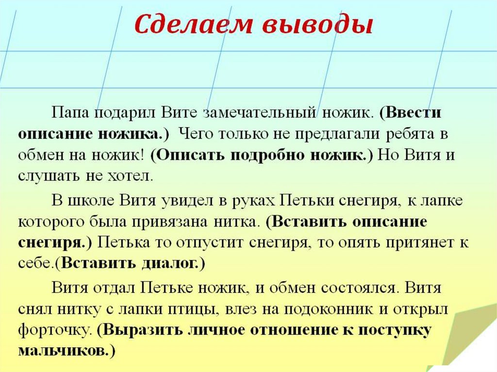 Сочинение рассказ по данному сюжету презентация