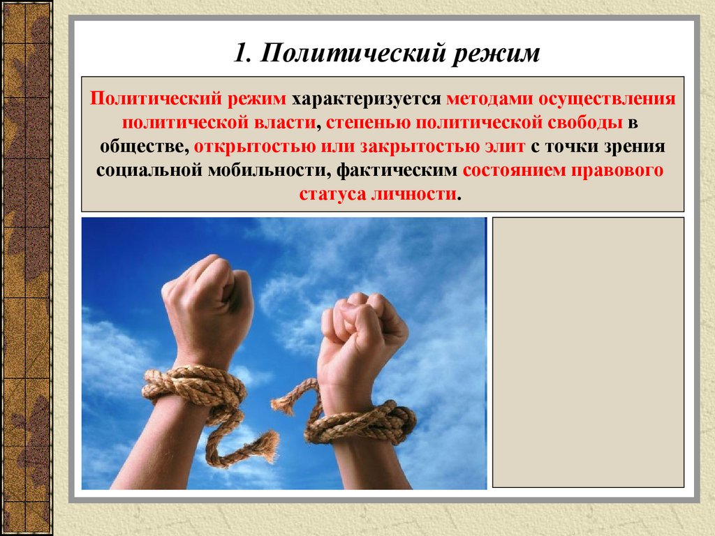 1. Политический режим