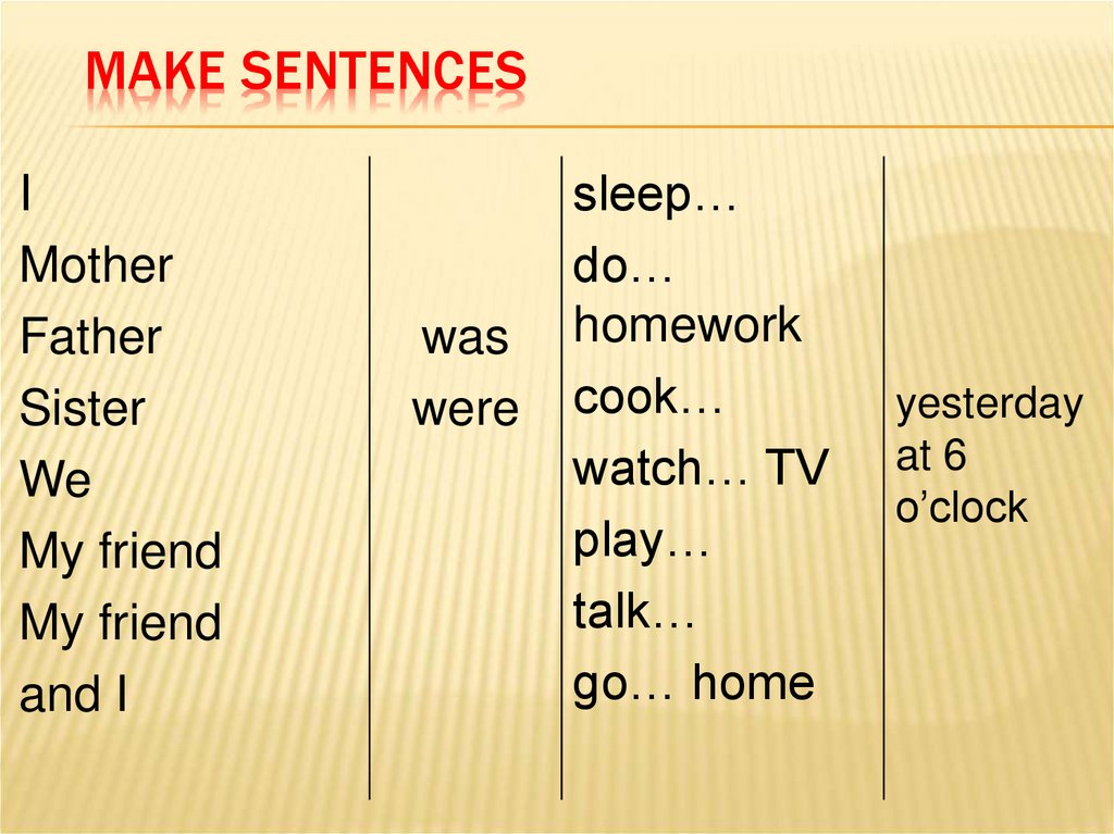 Make sentences in the past. Was или were. Was were sentences. Was were урок. Was were make sentences.