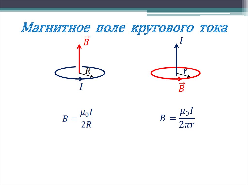 Магнитное поле кругового поля