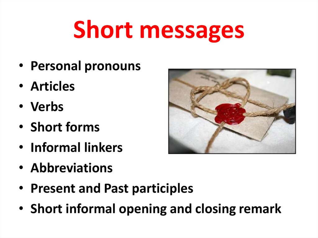 Short messages