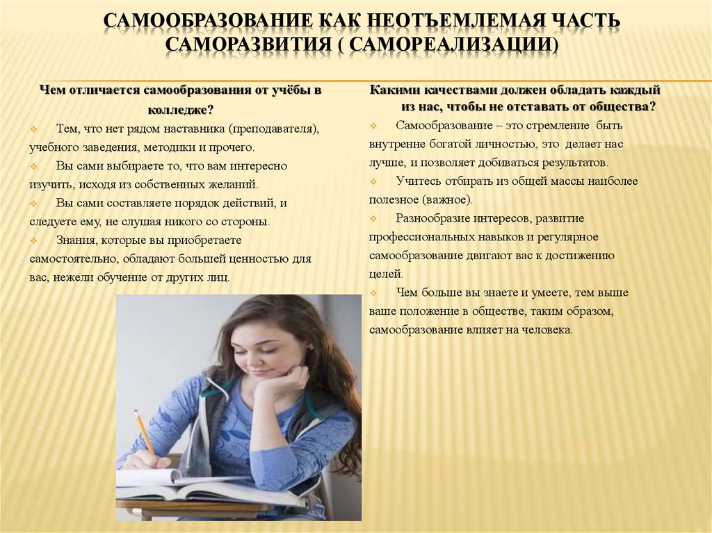 Самообразование школьника проект