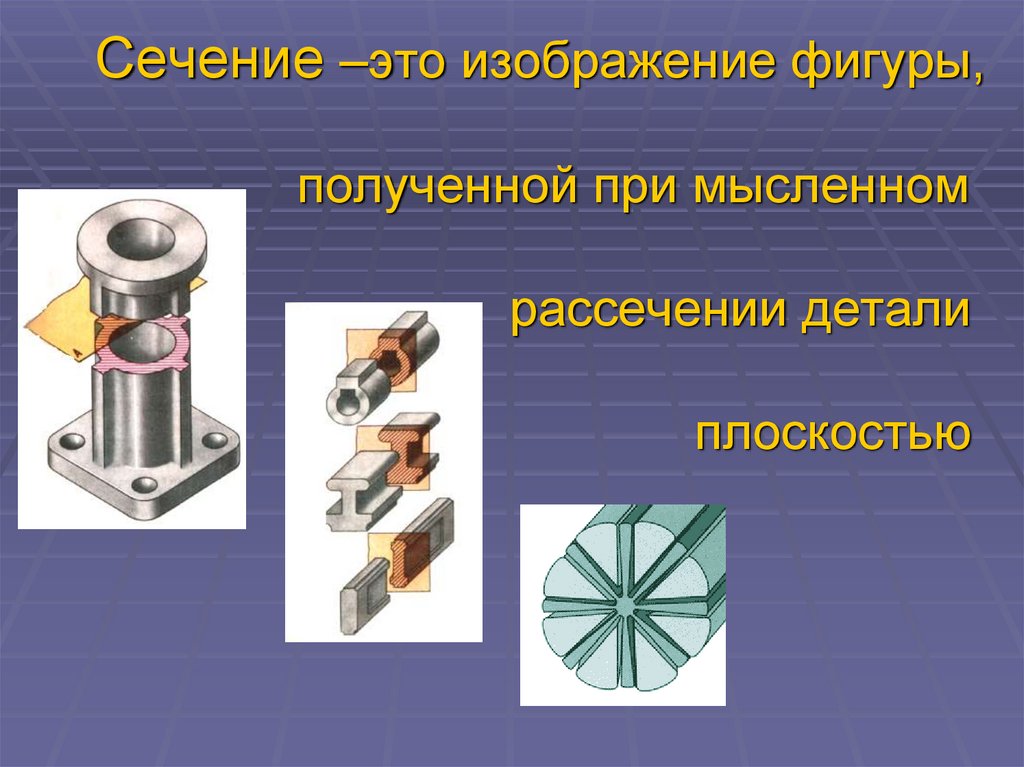 Разрезом называется изображение предмета рассеченного плоскостью