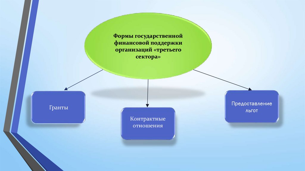 Формы государственной поддержки. Третий сектор гражданского общества.