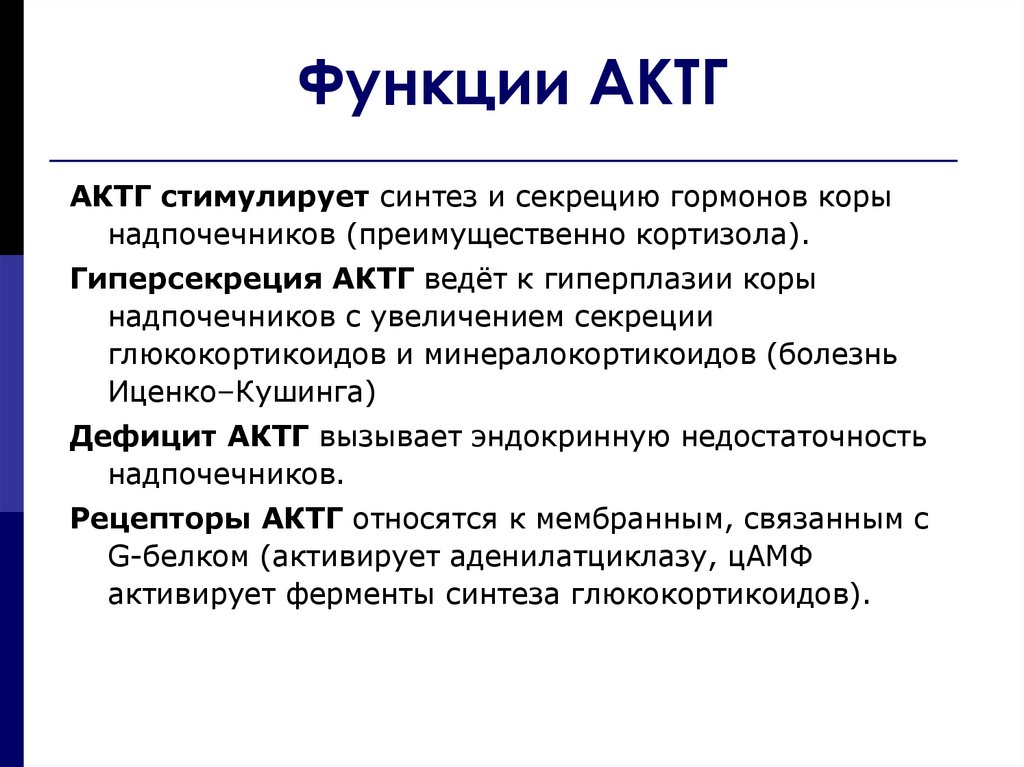 Актг гормон. АКТГ функции. Гиперсекреция АКТГ И кортизола. АКТГ физиологическая роль.