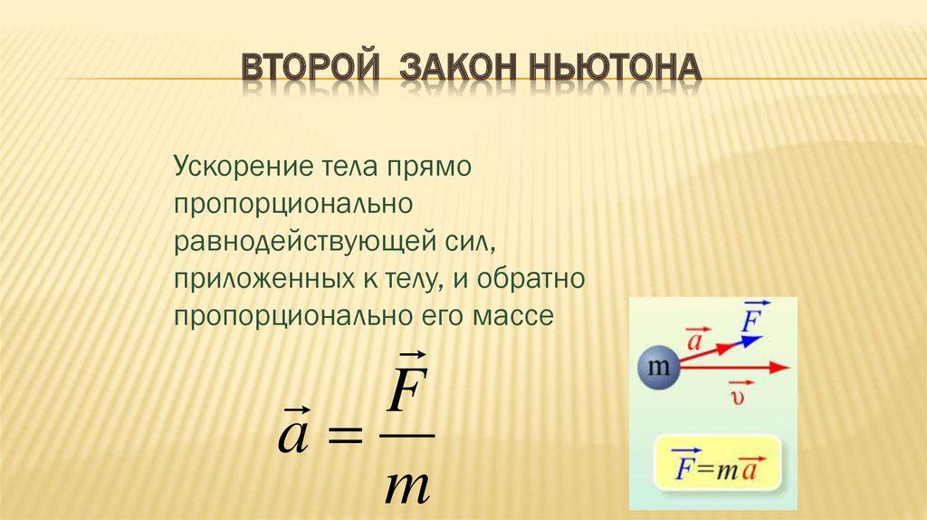 Второй закон ньютона презентация 8 класс