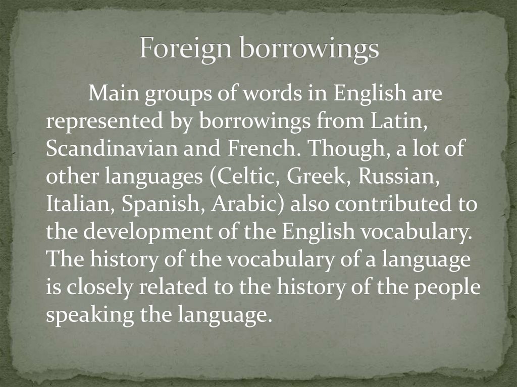 Foreign borrowings