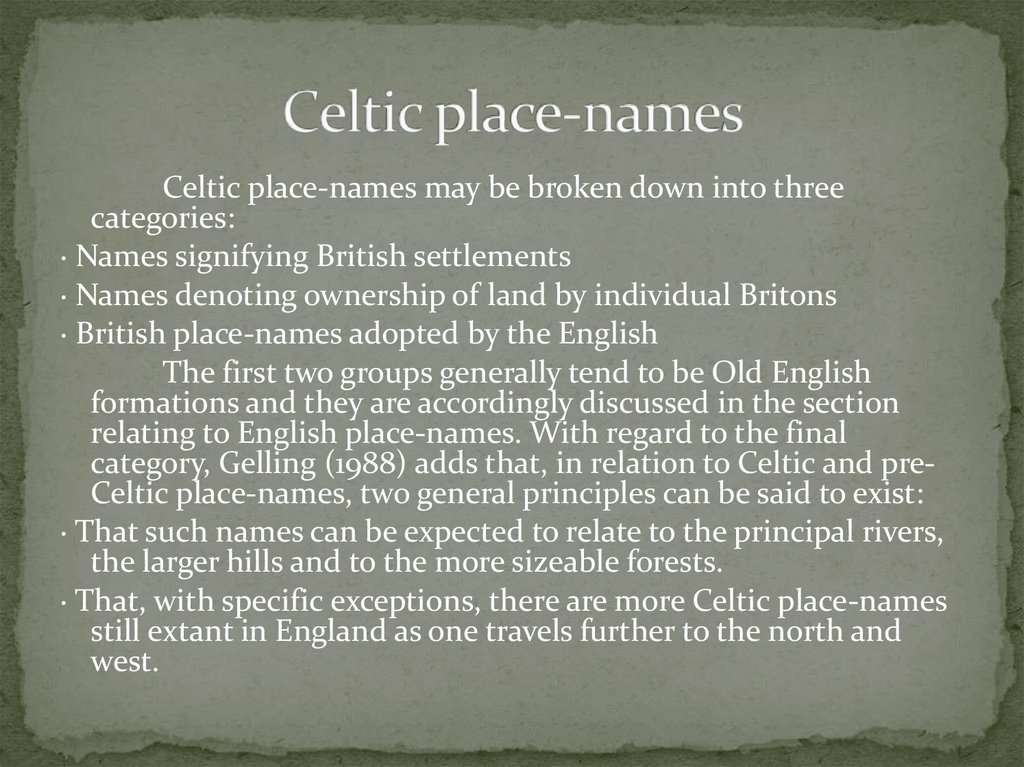 Celtic place-names
