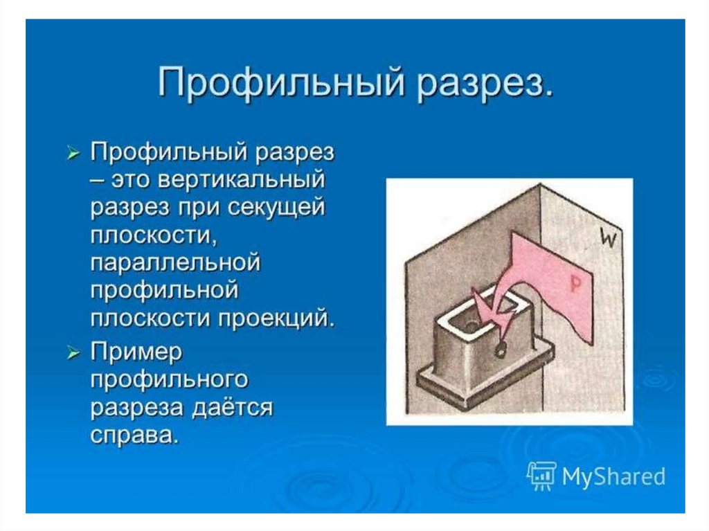 Вертикальный это. Профильный разрез. Вертикальный профильный разрез. Вертикальный фронтальный разрез. Профильный разрез плоскостей.