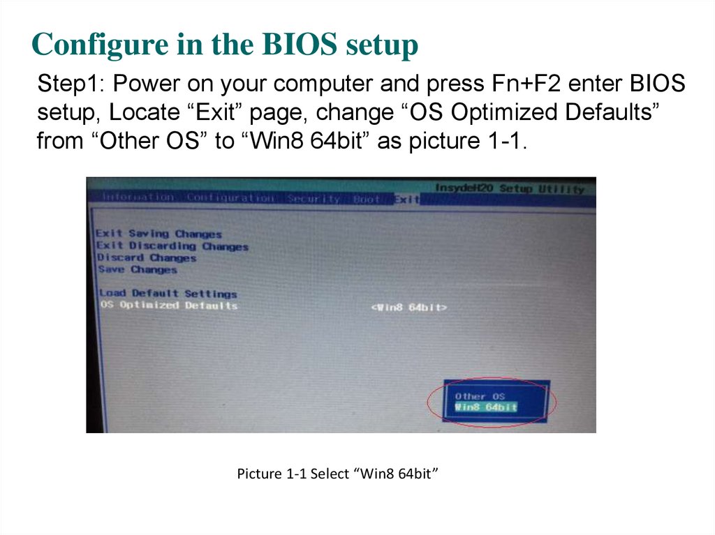 Configure in the BIOS setup