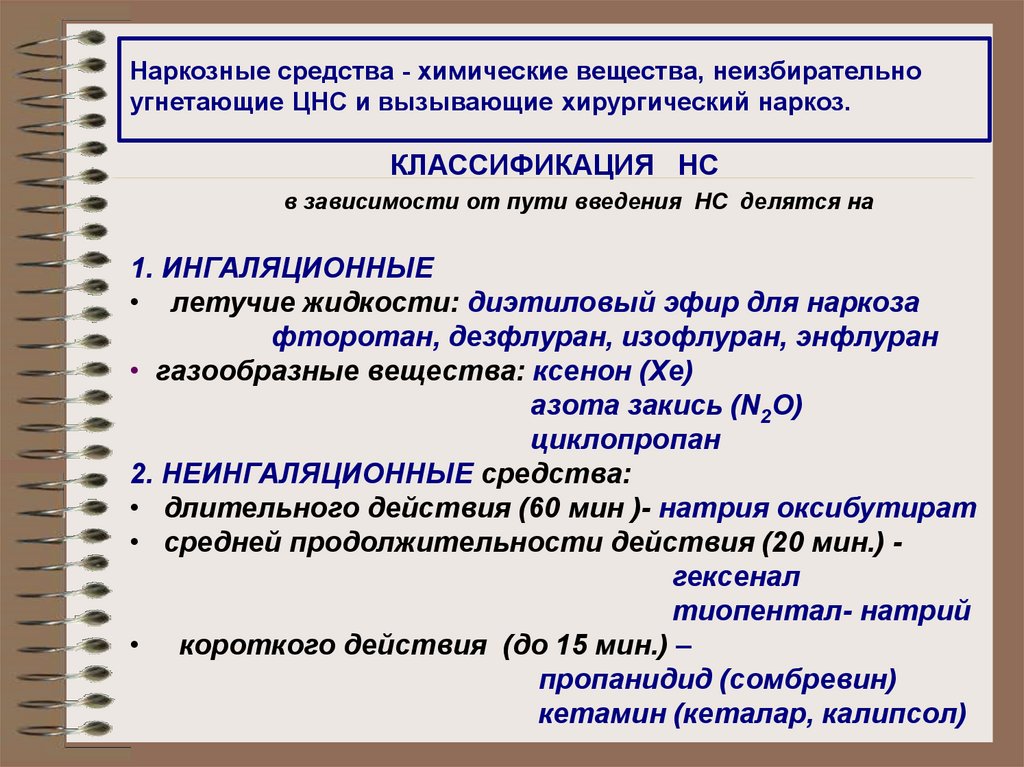 Общие анестетики презентация фармакология