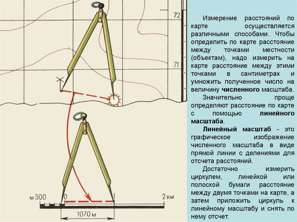 Карта с циркулем онлайн