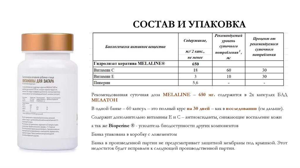 Витамины для загара Melaton - презентация онлайн