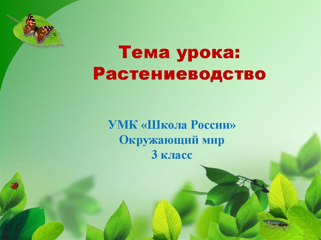 Тест растениеводство 3 класс школа россии презентация