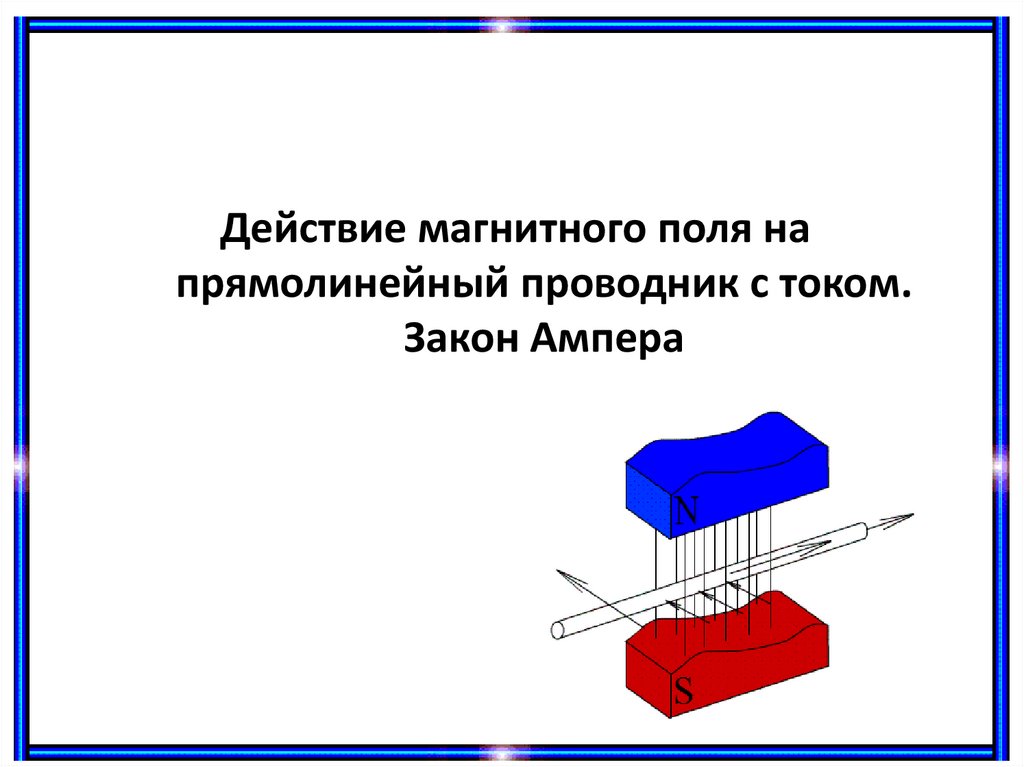 На прямолинейный проводник с током