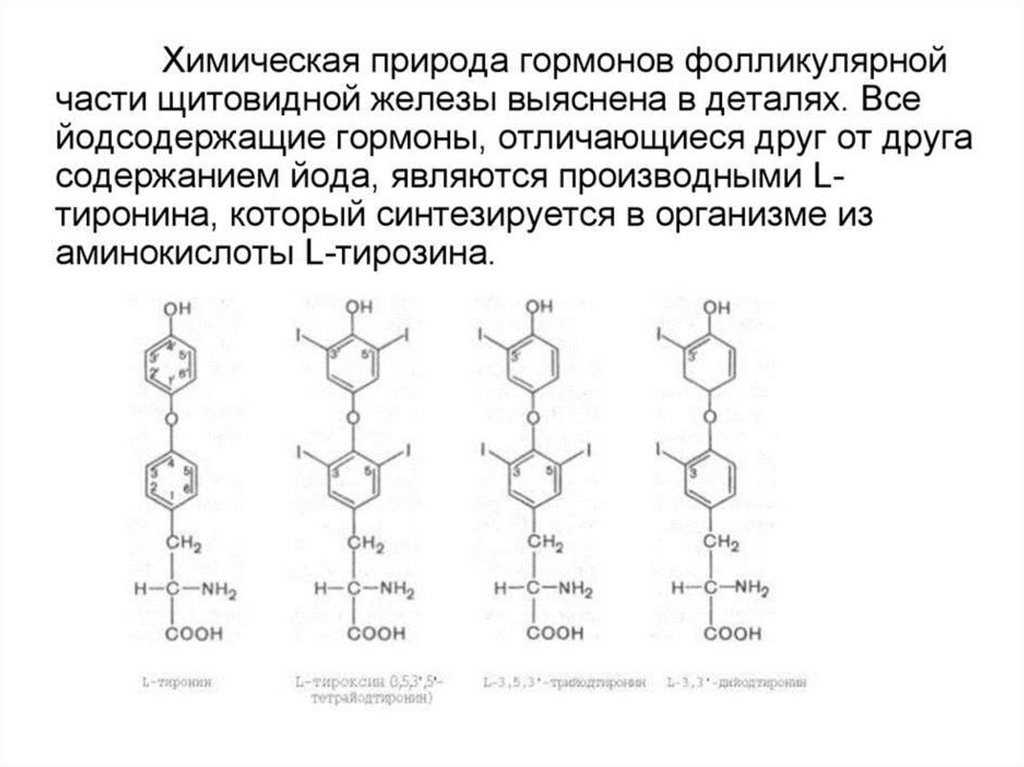 Щитовидная железа гормоны. Гормоны щитовидной железы химическая природа. Гормоны щитовидной железы химическое строение. Химическая природа гормонов щитовидной железы (т3 и т4). Хим строение гормонов щитовидной железы.