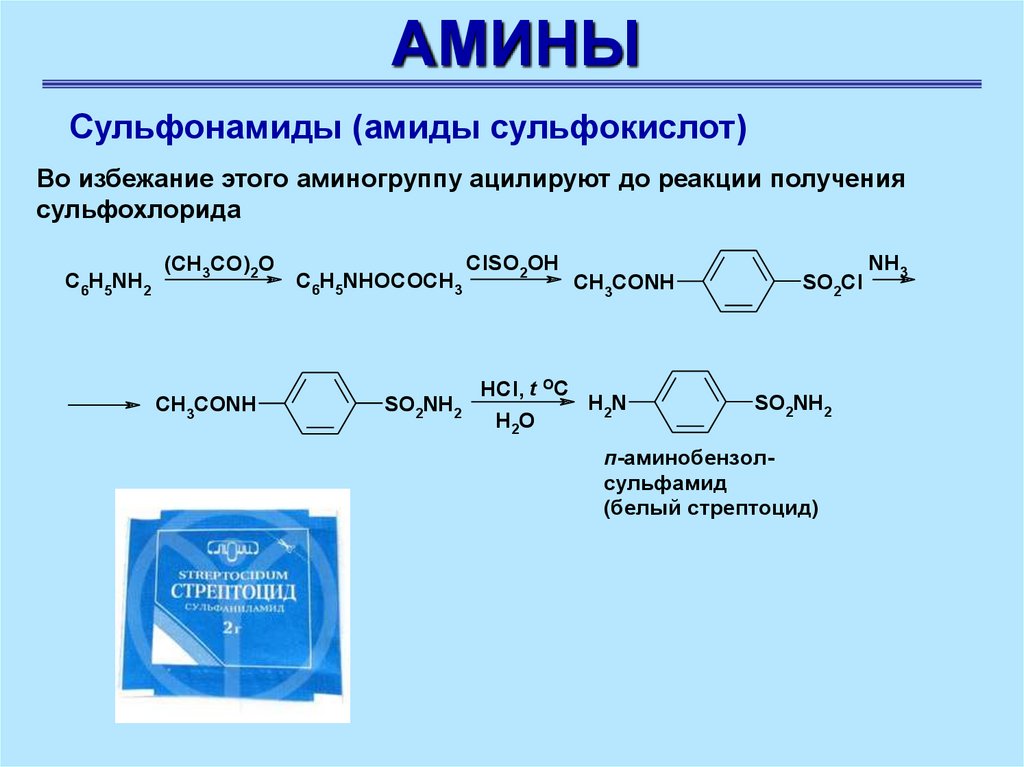 Контрольная работа азотсодержащие органические соединения 10 класс. Алкилирование аминобензола. Синтез стрептоцида. Синтез белого стрептоцида. Стрептоцид реакции.