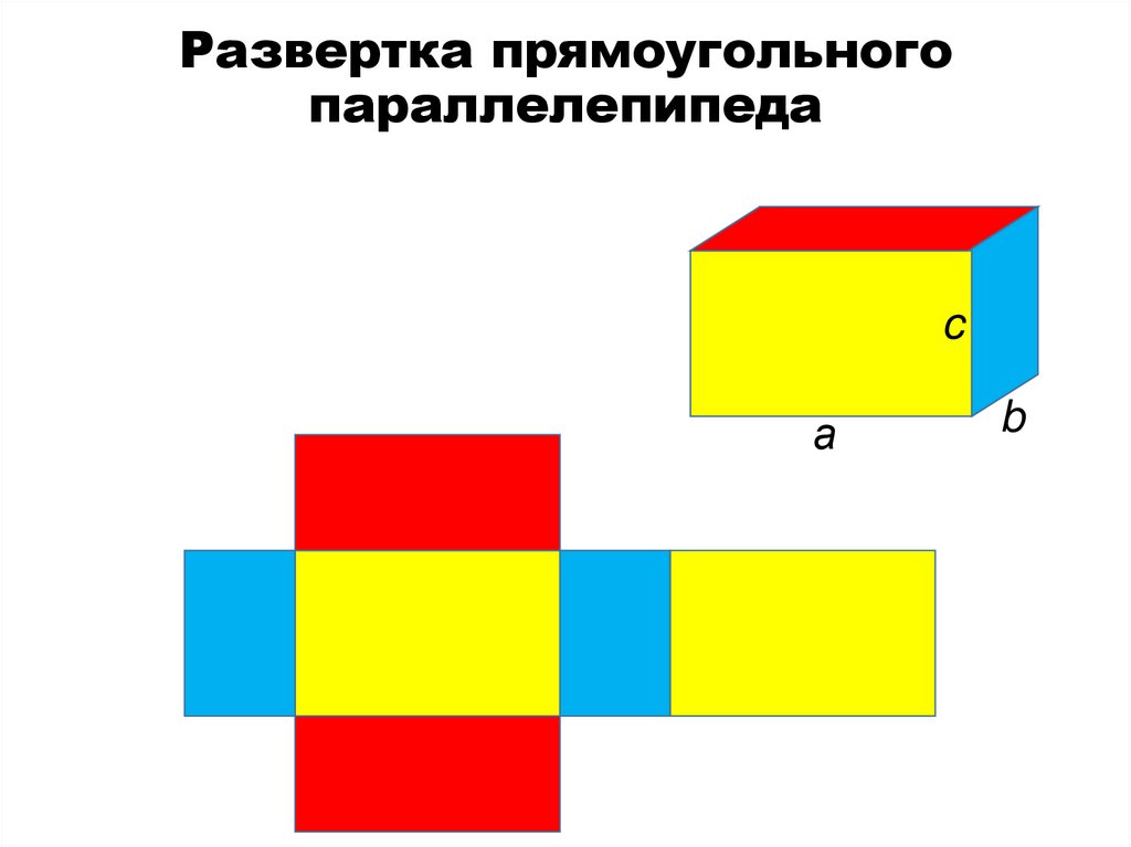 Развертка прямоугольного параллелепипеда