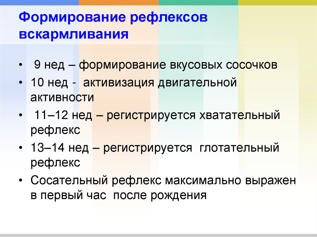 Формирование рефлексов