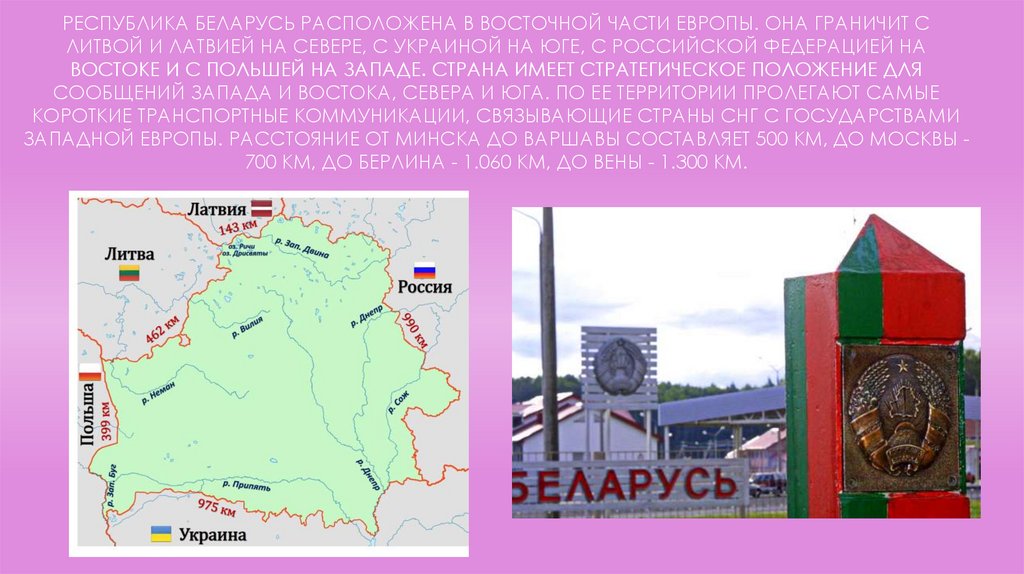 Политико географическое положение беларуси